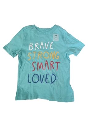 Old NAVY Brave STRONG Smart LOVED Tee Sz 3T NWT